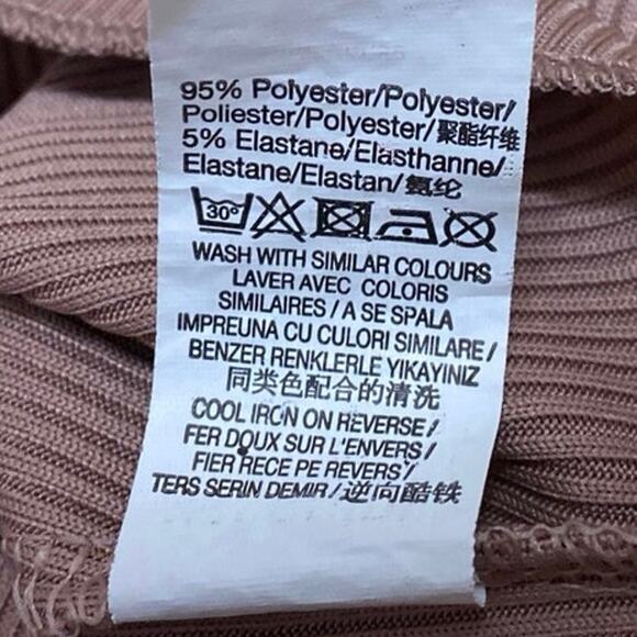 Missguided Brown Ribbed Knit Sleeveless Square Neck Cami Tank Crop Top Size 4 - Picture 4 of 4